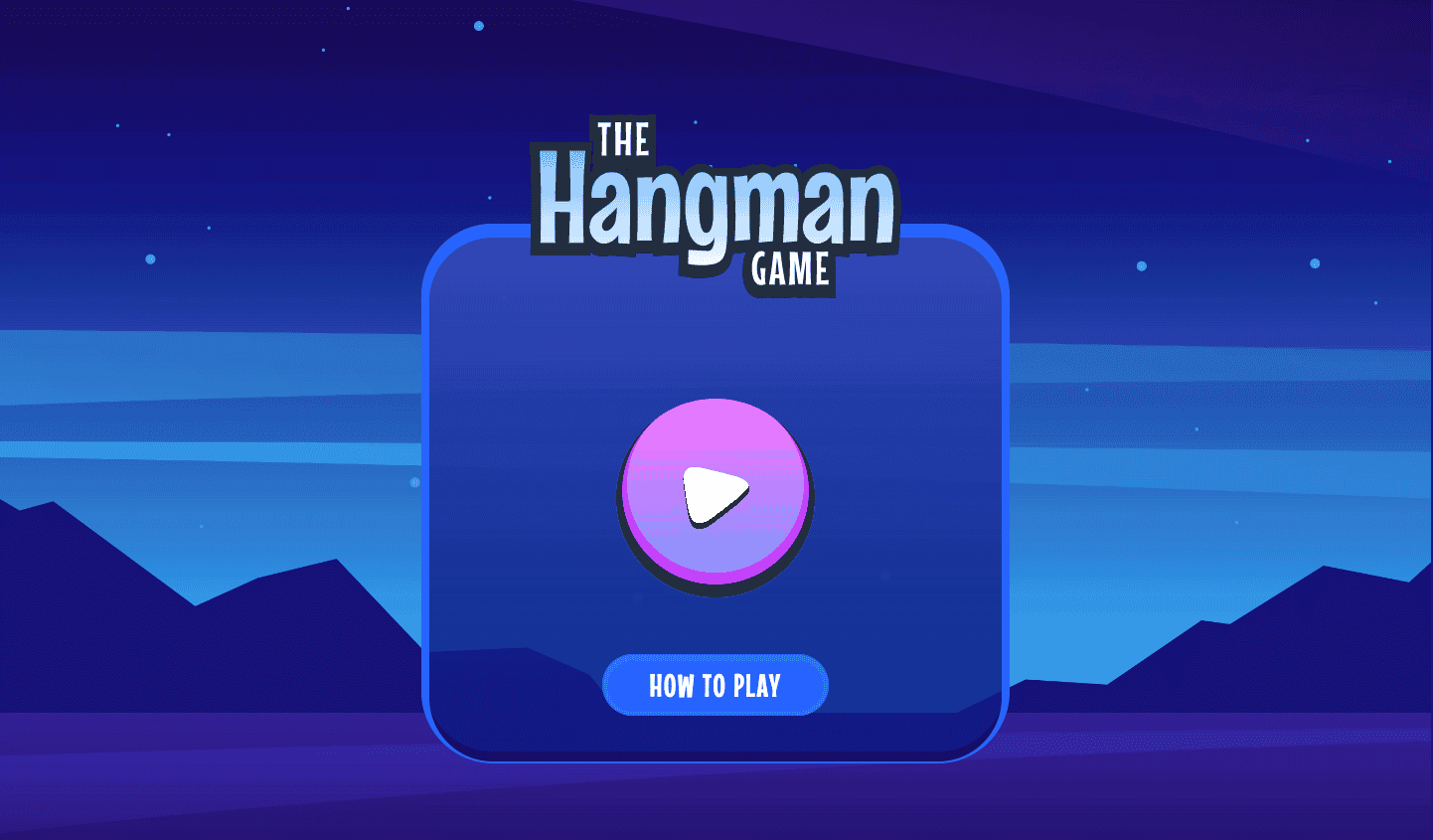 screenshot of hangman game