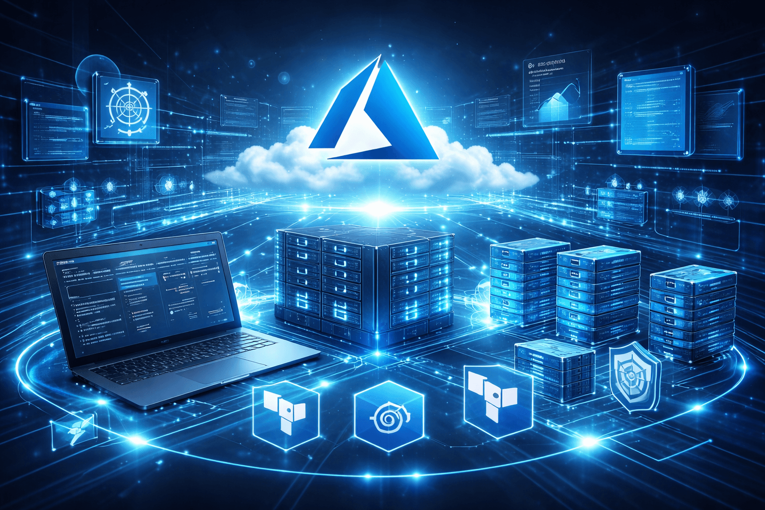 Developer workspace with modern setup showcasing digital world creation