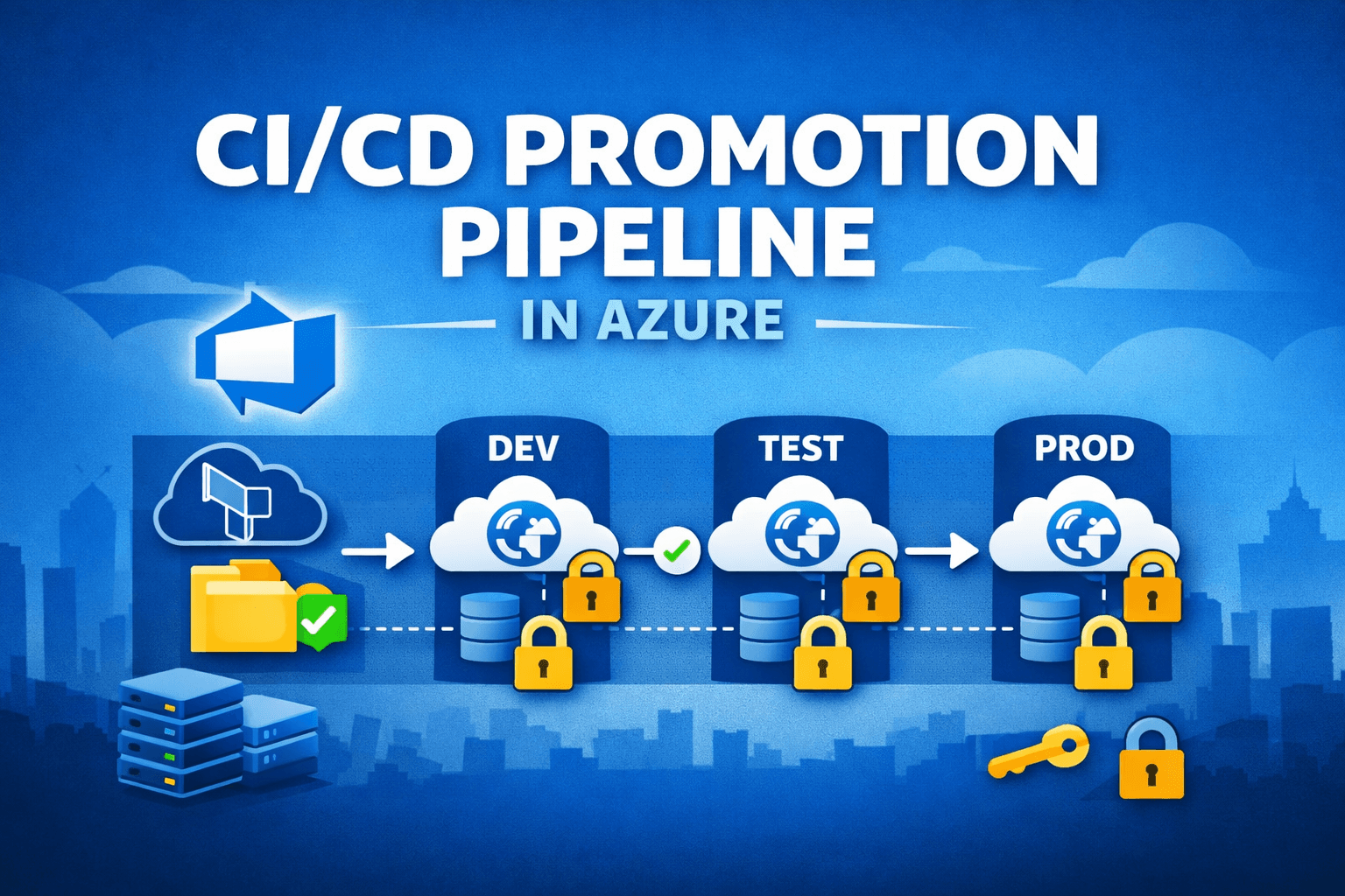 Azure CI/CD Promotion Model Architektur